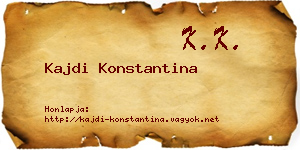 Kajdi Konstantina névjegykártya